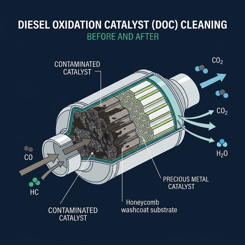 DOC Cleaning schematic illustration