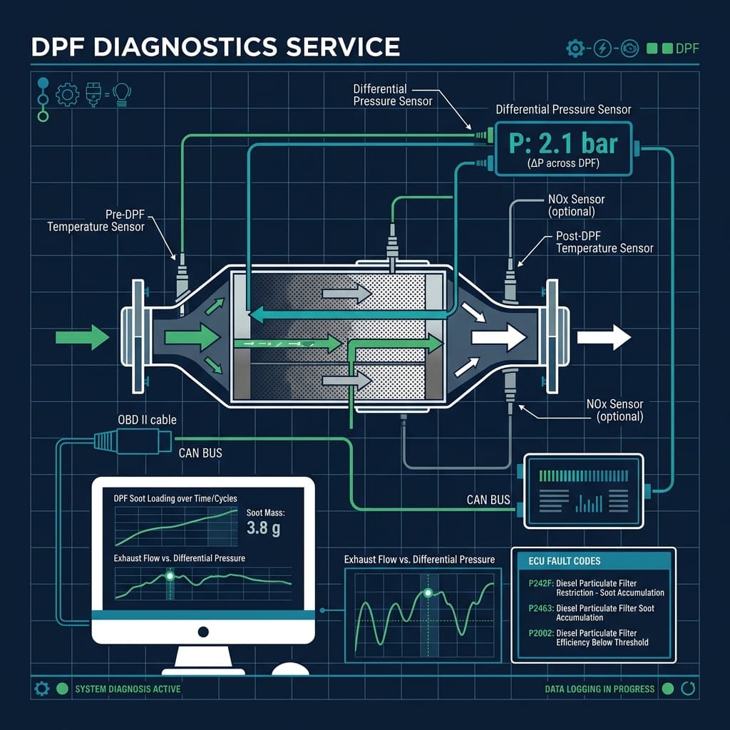 DPF Diagnostics schematic illustration