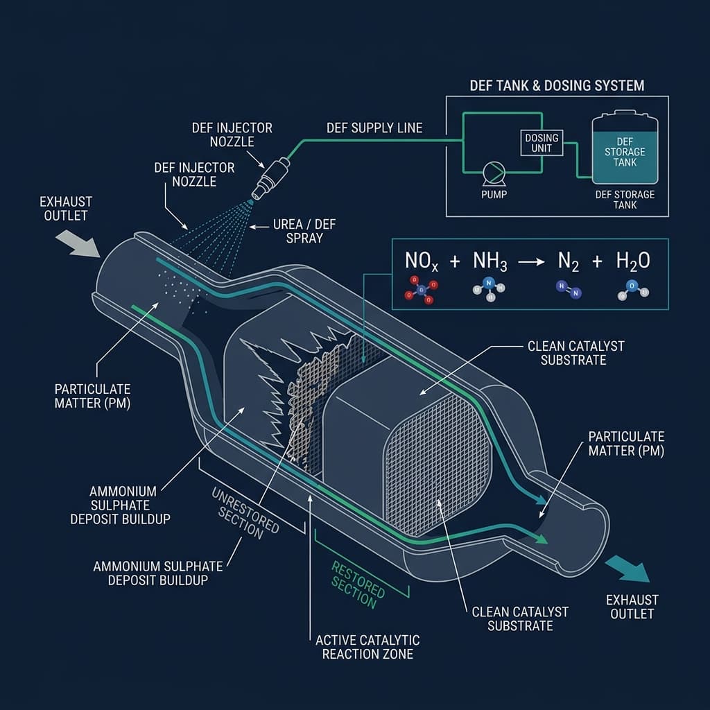 SCR Cleaning schematic illustration